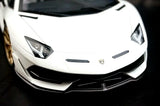 AutoArt Lamborghini 2018 Aventador SVJ White 1:18 – Collectible Diecast Model Die-Cast