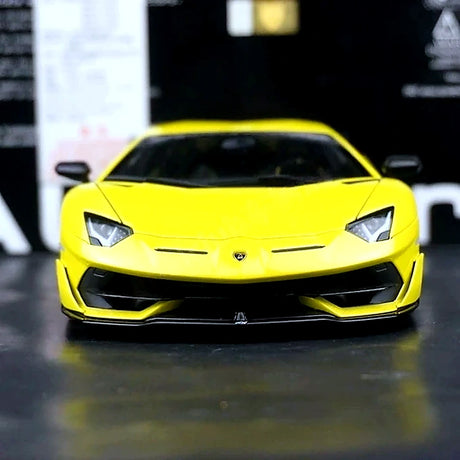 AutoArt Lamborghini 2018 Aventador SVJ يلو 1:18 – نماذج معدنية قابلة للجمع