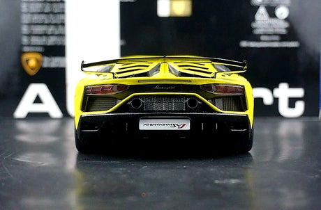 AutoArt Lamborghini 2018 Aventador SVJ يلو 1:18 – نماذج معدنية قابلة للجمع
