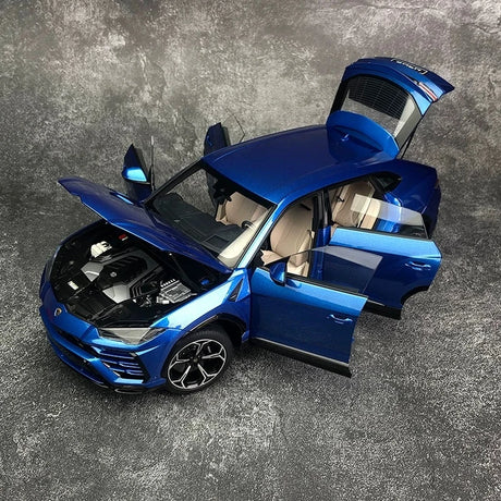 AutoArt Lamborghini 2018 Urus بلو 1:18 – نموذج معدني قابل للجمع من القالب المصبوب