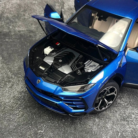 AutoArt Lamborghini 2018 Urus بلو 1:18 – نموذج معدني قابل للجمع من القالب المصبوب