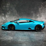 AutoArt Lamborghini 2019 هوراكان EVO بلو 1:18 – نموذج معدني قابل للجمع من نوع القالب المصبوب