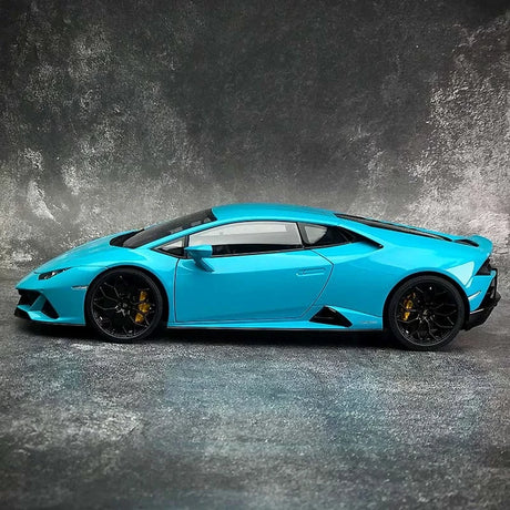 AutoArt Lamborghini 2019 هوراكان EVO بلو 1:18 – نموذج معدني قابل للجمع من نوع القالب المصبوب