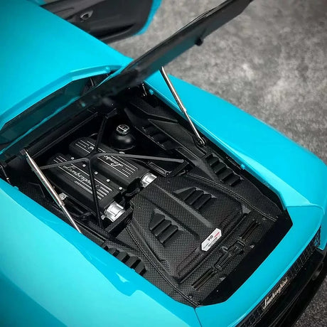 AutoArt Lamborghini 2019 هوراكان EVO بلو 1:18 – نموذج معدني قابل للجمع من نوع القالب المصبوب