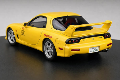 AutoArt Mazda 1992 RX-7 FD3S Initial D Yellow 1:18 – samlarobjekt i gjutet modell, gjutet
