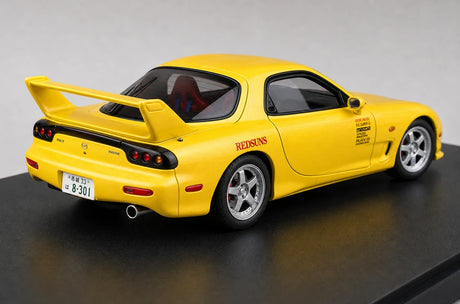AutoArt Mazda 1992 RX-7 FD3S Initial D Yellow 1:18 – samlarobjekt i gjutet modell, gjutet