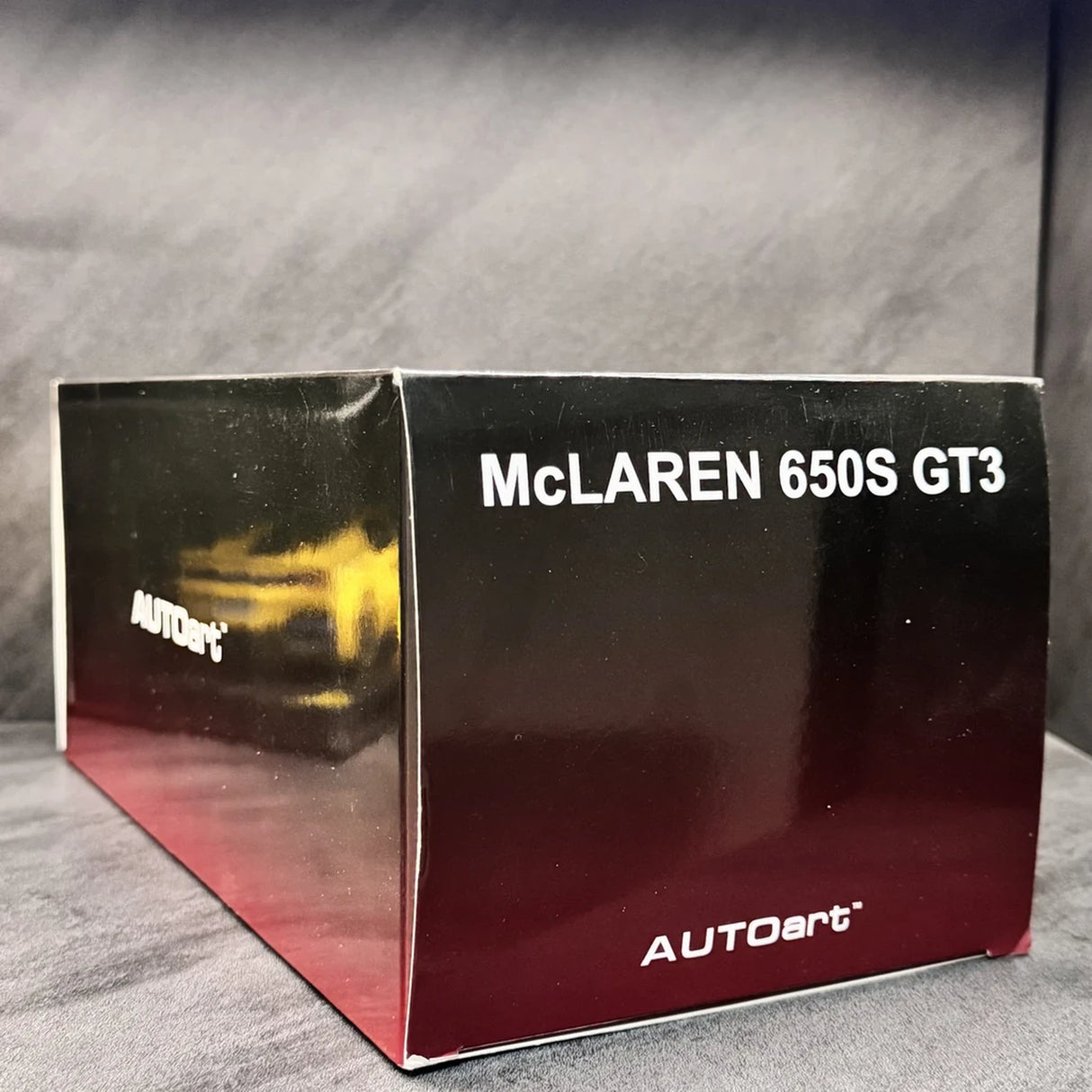 AutoArt McLaren 2015 650S GT3 Volcano Orange 1:18 – نموذج معدني قابل للجمع مصبوب.