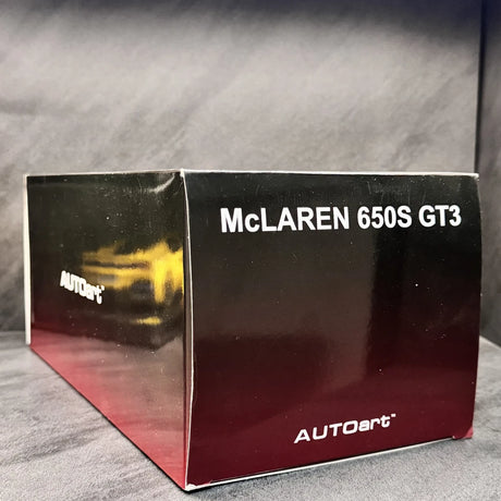 AutoArt McLaren 2015 650S GT3 Volcano Orange 1:18 – نموذج معدني قابل للجمع مصبوب.