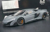 AutoArt McLaren 2015 675LT رمادي 1:18 – نموذج معدني قابل للجمع من القالب المصبوب