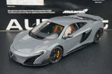 AutoArt McLaren 2015 675LT رمادي 1:18 – نموذج معدني قابل للجمع من القالب المصبوب