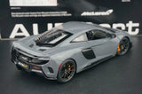 AutoArt McLaren 2015 675LT رمادي 1:18 – نموذج معدني قابل للجمع من القالب المصبوب