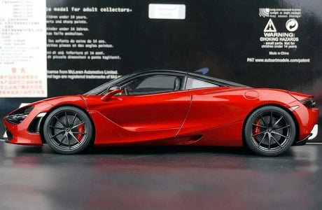 AutoArt McLaren 2017 720S Burgundy 1:18 – نموذج معدني قابل للجمع مصبوب، مصبوب.