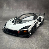 AutoArt McLaren 2019 Senna GTR وايت 1:18 – نموذج معدني قابل للجمع من القالب المصبوب