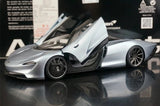 AutoArt McLaren 2020 Speedtail Argento e Blu 1:18 – Modello da collezione pressofuso