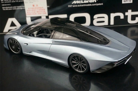 AutoArt McLaren 2020 Speedtail Argento e Blu 1:18 – Modello da collezione pressofuso