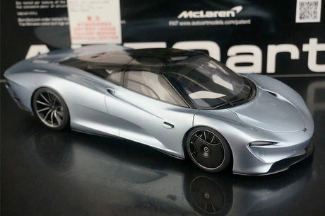 AutoArt McLaren 2020 Speedtail Argento e Blu 1:18 – Modello da collezione pressofuso
