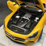 [AutoArt] 1:18 Mercedes- نموذج سياراتAMG 2015 GT S الأصفر مصبوب.