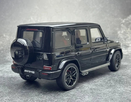 [AutoArt] 1:18 Mercedes- نموذج سياراتAMG 2019 G 63 أسود لامع مصبوب.
