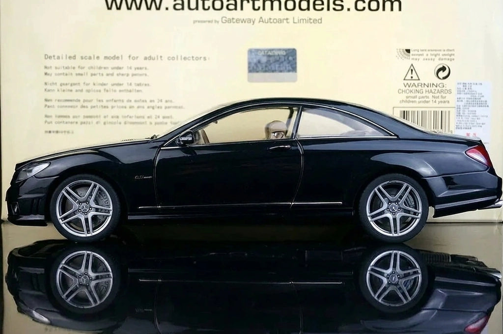 [AutoArt] 1:18 Mercedes-Benz 2007 CL63 AMG Modello nero di auto in metallo pressofuso