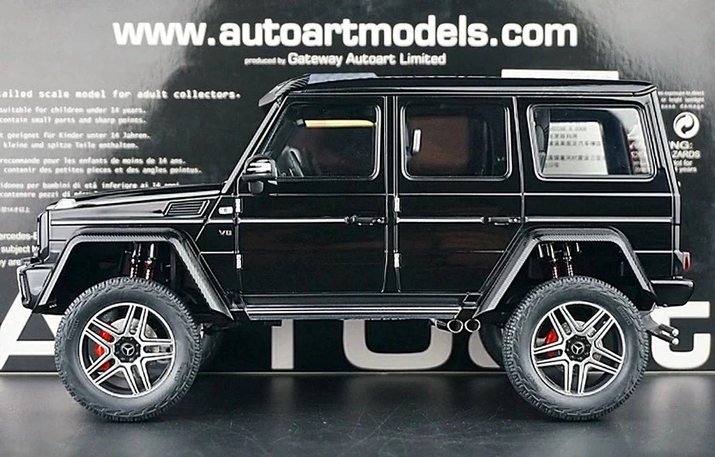 [AutoArt] 1:18 Mercedes-Benz 2015 G500 Modello Nero 4x4 Quadrato in Metallo