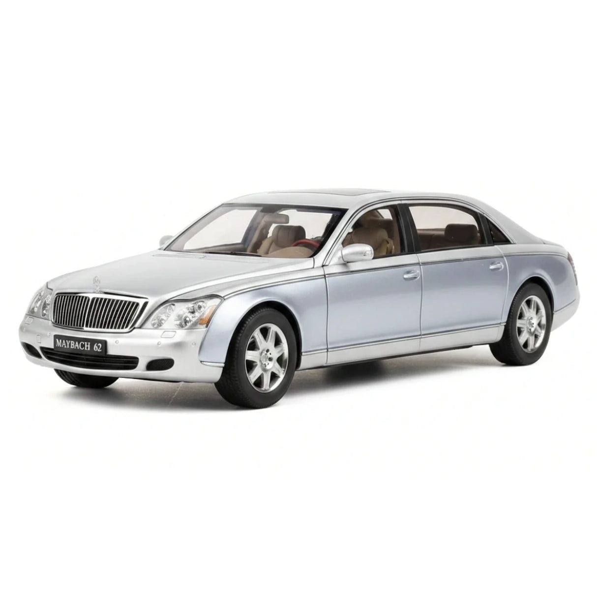 [AutoArt] 1:18 Mercedes-Maybach 2002 62 modello di auto argento e blu in metallo pressofuso