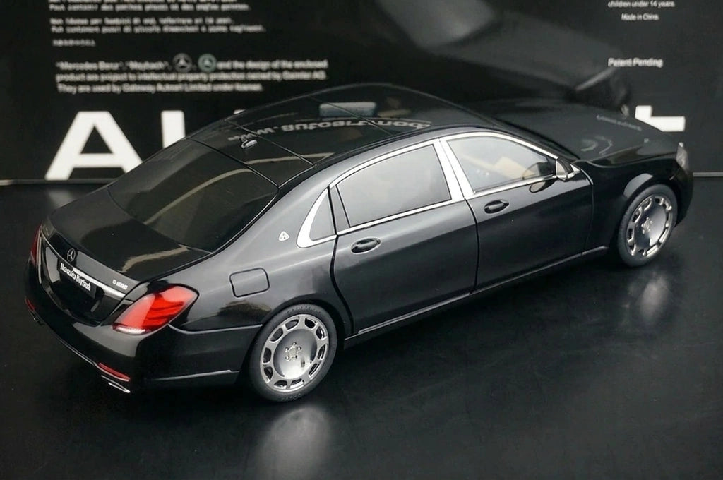 [AutoArt] 1:18 Mercedes-Maybach 2016 S600 SWB Modello nero di auto in metallo pressofuso