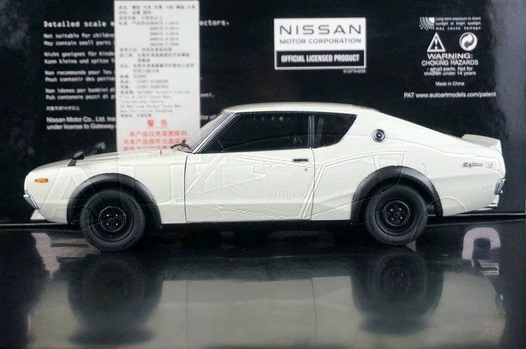 AutoArt Nissan 1973 Skyline 2000 GT-R KPGC110 White 1:18 – Modello Pressofuso da collezione