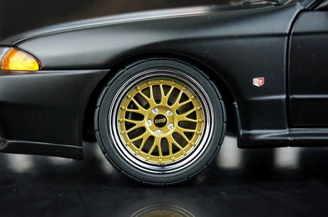 AutoArt Nissan 1989 Skyline GT-R R32 BBS Wheel Limited Matte Black 1:18 – Sammlerobjekt aus Druckguss