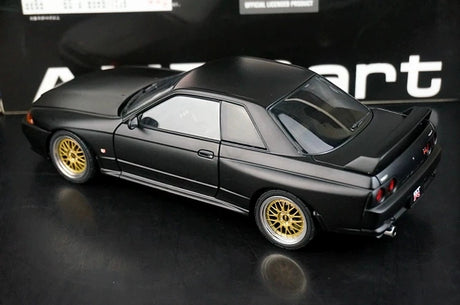 AutoArt Nissan 1989 Skyline GT-R R32 BBS Wheel Limited Matte Black 1:18 – Sammlerobjekt aus Druckguss