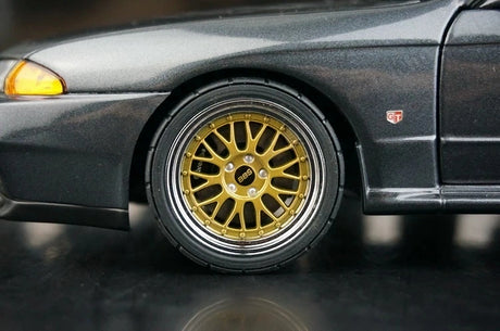 AutoArt Nissan 1989 Skyline GT-R R32 BBS Wheel Silver and Gray 1:18 – Sammelobjekte aus Druckguss-Modell-Druckguss