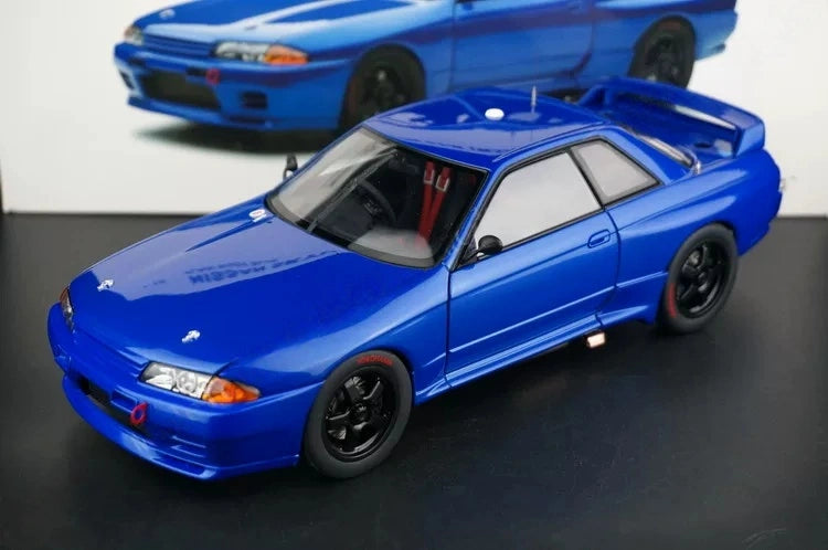 AutoArt Nissan 1989 Skyline GT-R R32 Body Smooth Blue 1:18 – Modello da collezione pressofuso