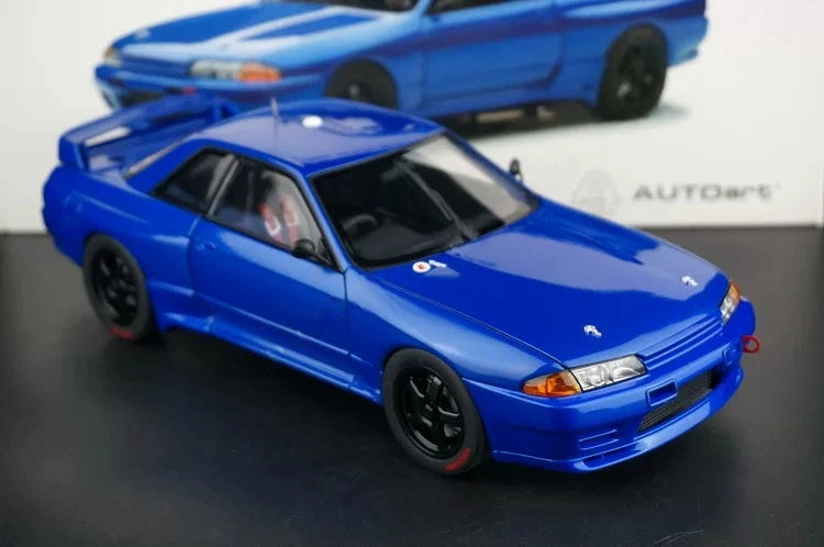 AutoArt Nissan 1989 Skyline GT-R R32 Body Smooth Blue 1:18 – Modello da collezione pressofuso