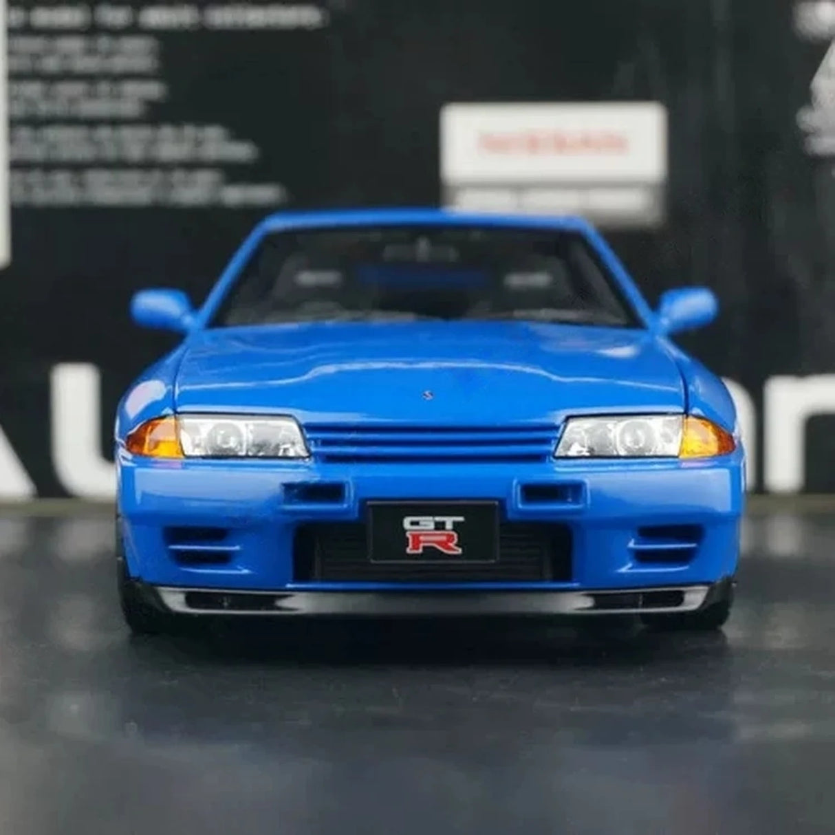 AutoArt Nissan 1993 Skyline GT-R R32 V-Spec BBS Wheel Blue 1:18 – modello da collezione pressofuso