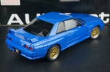 AutoArt Nissan 1993 Skyline GT-R R32 V-Spec BBS Wheel Blue 1:18 – modello da collezione pressofuso