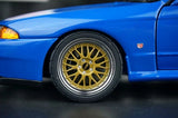 AutoArt Nissan 1993 Skyline GT-R R32 V-Spec BBS Wheel Blue 1:18 – modello da collezione pressofuso