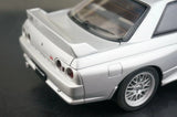 AutoArt Nissan 1994 Skyline GT-R R32 V-Spec II Silver 1:18 – نموذج معدني قابل للجمع مصبوب.