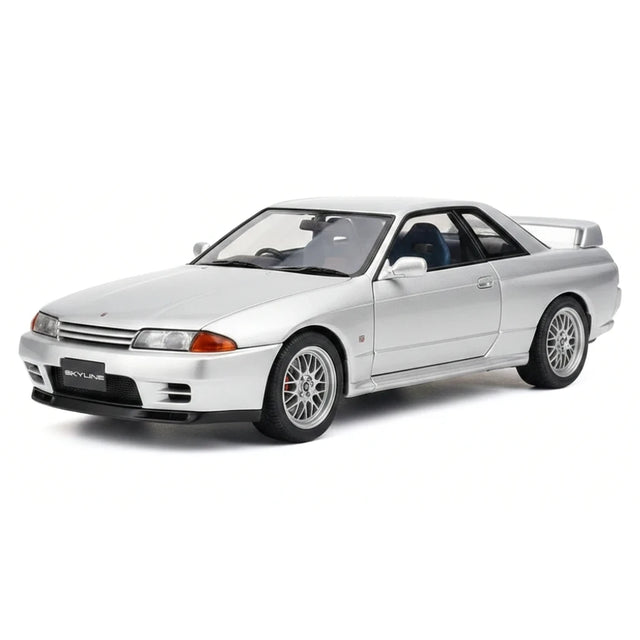 AutoArt Nissan 1994 Skyline GT-R R32 V-Spec II Silver 1:18 – نموذج معدني قابل للجمع مصبوب.
