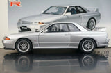 AutoArt Nissan 1994 Skyline GT-R R32 V-Spec II Silver 1:18 – نموذج معدني قابل للجمع مصبوب.