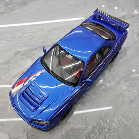 [AutoArt] 1:18 Nissan 1999 Skyline GT-R R34 R-tune Blue Model Car Die-Cast