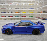[AutoArt] 1:18 Nissan 1999 Skyline GT-R R34 R-tune Blue Model Car Die-Cast