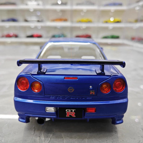 [AutoArt] 1:18 Nissan 1999 Skyline GT-R R34 R-tune Blue Model Car Die-Cast