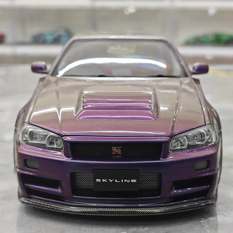 [AutoArt] 1:18 Nissan 1999 Skyline GT-R R34 R-tune Gradient Model Car Die-Cast