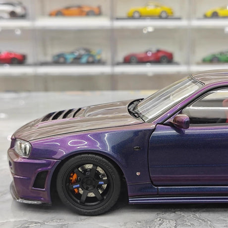 [AutoArt] 1:18 Nissan 1999 Skyline GT-R R34 R-tune Gradient Model Car Die-Cast