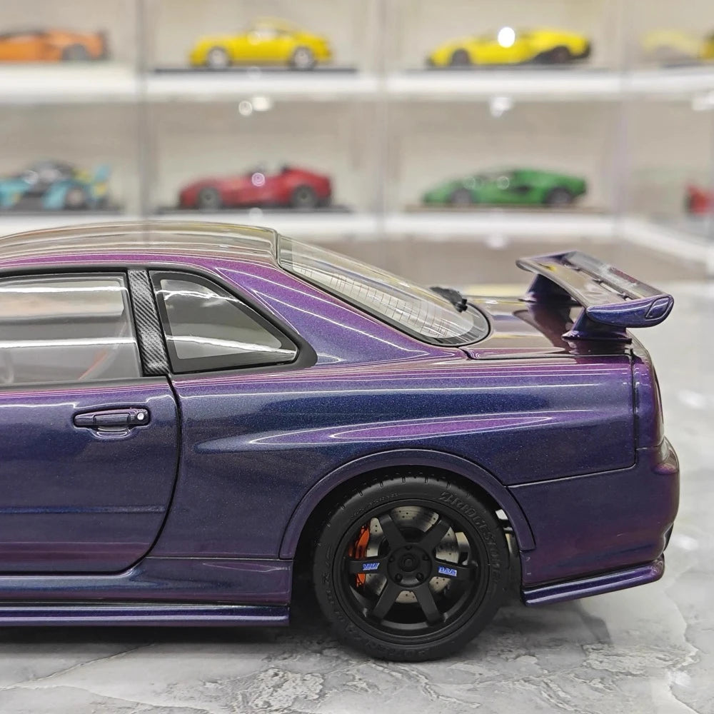 [AutoArt] 1:18 Nissan 1999 Skyline GT-R R34 R-tune Gradient voiture miniature Die-Cast