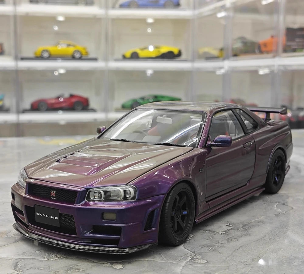 [AutoArt] 1:18 Nissan 1999 Skyline GT-R R34 R-tune Gradient Model Car Die-Cast