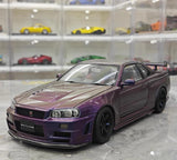 [AutoArt] 1:18 Nissan 1999 Skyline GT-R R34 R-tune Gradient voiture miniature Die-Cast