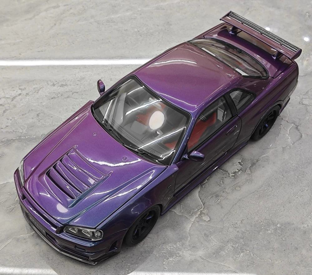 [AutoArt] 1:18 Nissan 1999 Skyline GT-R R34 R-tune Gradient voiture miniature Die-Cast
