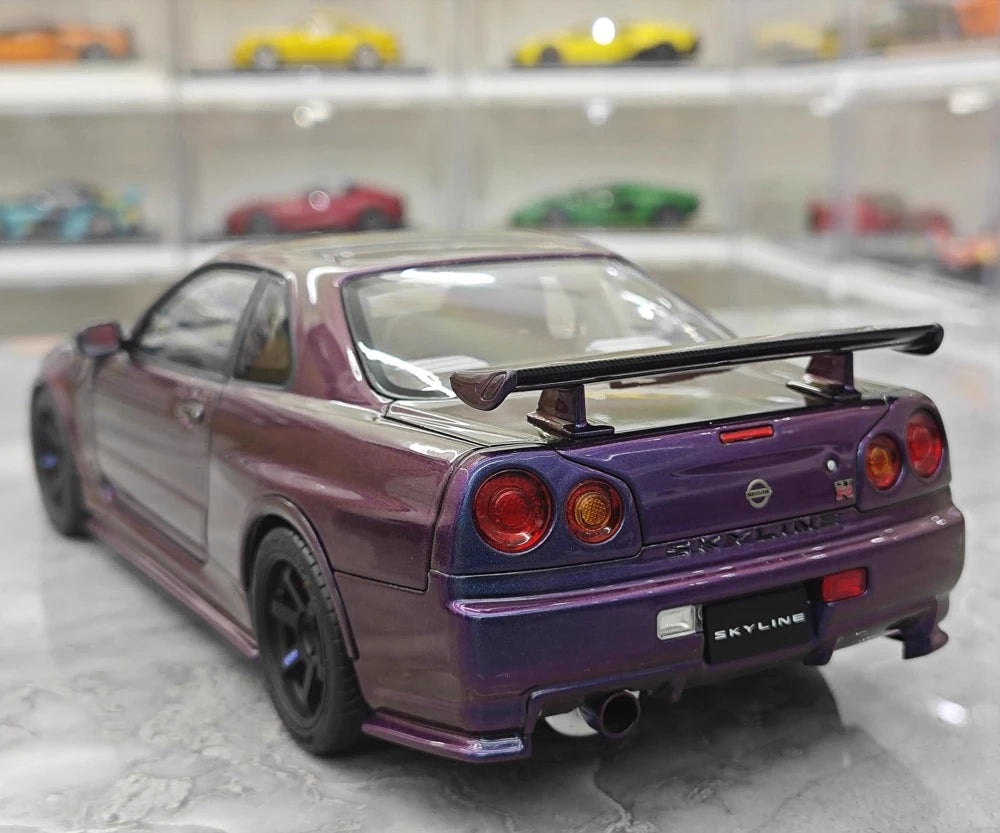 [AutoArt] 1:18 Nissan 1999 Skyline GT-R R34 R-tune Gradient Model Car Die-Cast