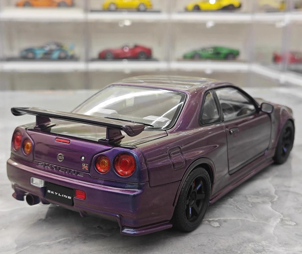 [AutoArt] 1:18 Nissan 1999 Skyline GT-R R34 R-tune Gradient Model Car Die-Cast