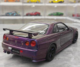 [AutoArt] 1:18 Nissan 1999 Skyline GT-R R34 R-tune Gradient voiture miniature Die-Cast